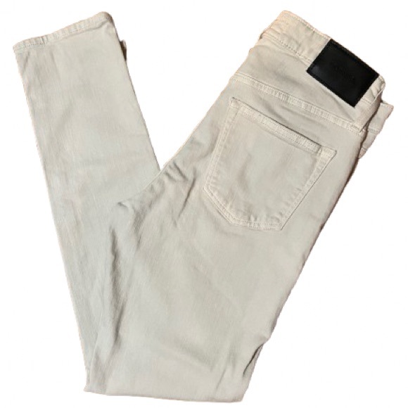 Express Hyper Stretch Slim Cream Jeans Modern Minimalist Style Size 28 - Picture 1 of 9